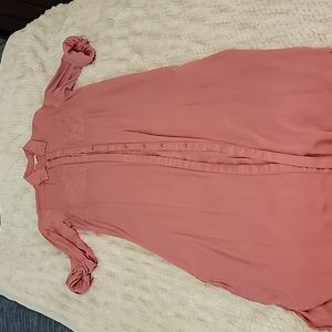 Maxi cover-up in warm pink
